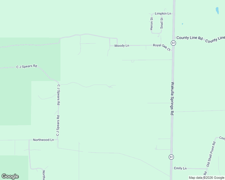 map of restaurants, bars, coffee shops, grocery stores, and more near 172 Decey Wallace Lane in Crawfordville