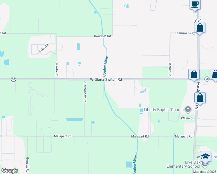 map of restaurants, bars, coffee shops, grocery stores, and more near 110 Lowpoint Avenue in Carencro