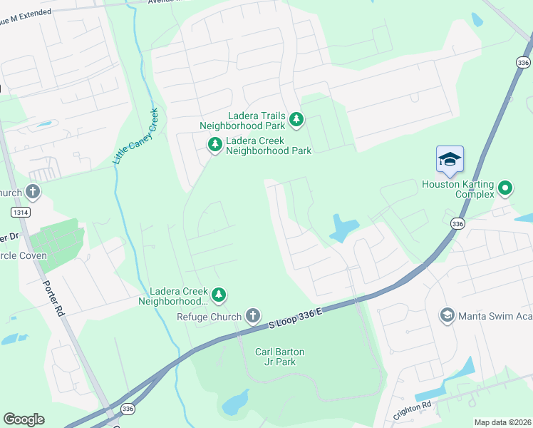 map of restaurants, bars, coffee shops, grocery stores, and more near 2965 Fox Ledge Court in Conroe