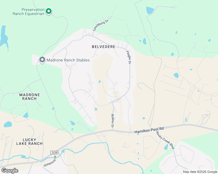 map of restaurants, bars, coffee shops, grocery stores, and more near 8400 Lakewood Ridge Cove in Austin