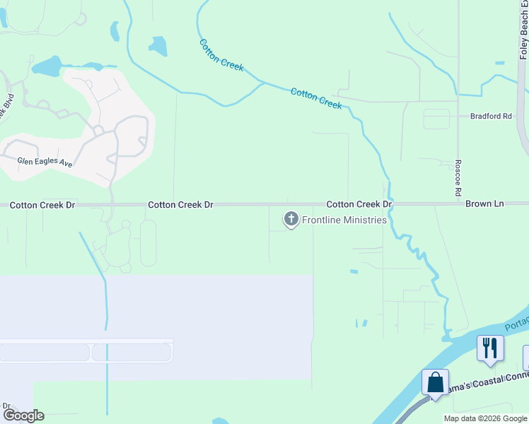 map of restaurants, bars, coffee shops, grocery stores, and more near 3681 Ashton Court in Gulf Shores