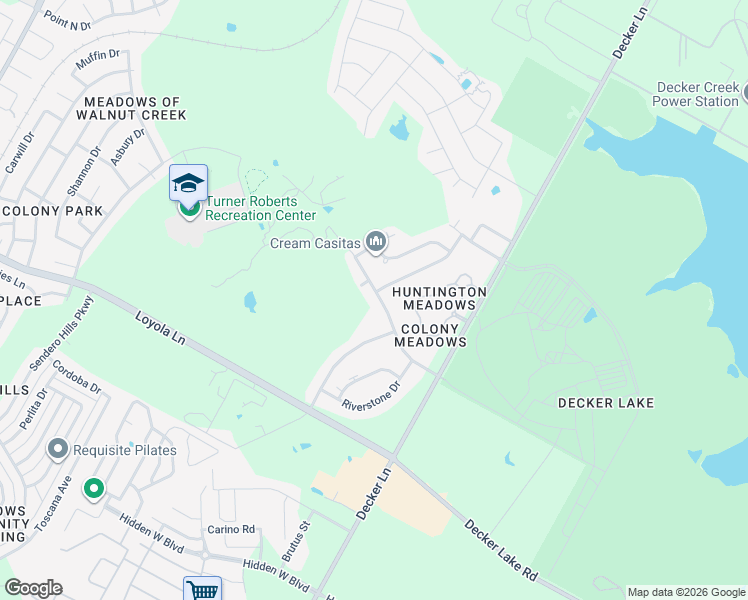 map of restaurants, bars, coffee shops, grocery stores, and more near 8203 Colony Loop Drive in Austin