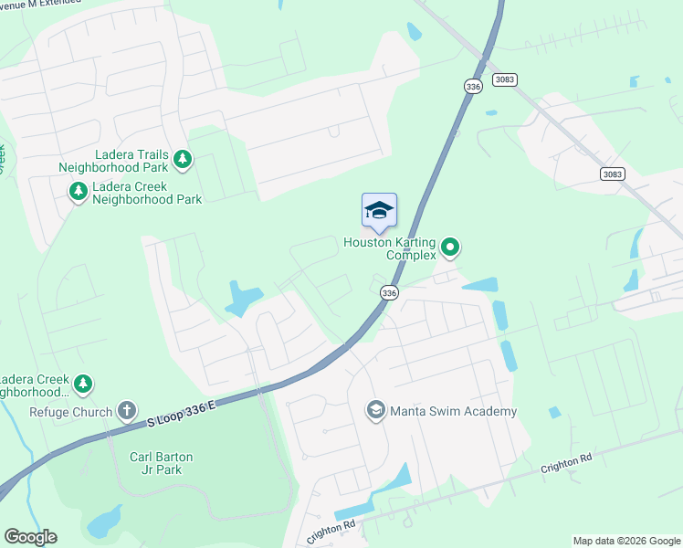 map of restaurants, bars, coffee shops, grocery stores, and more near 3503 South Loop 336 East in Conroe