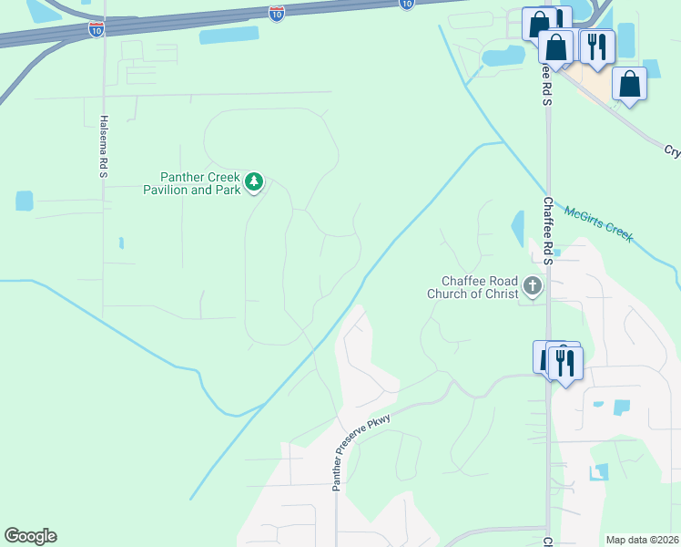 map of restaurants, bars, coffee shops, grocery stores, and more near 11367 Panther Creek Parkway in Jacksonville