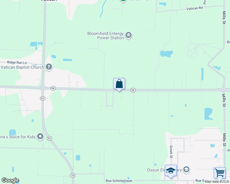 map of restaurants, bars, coffee shops, grocery stores, and more near 2823 West Gloria Switch Road in Carencro