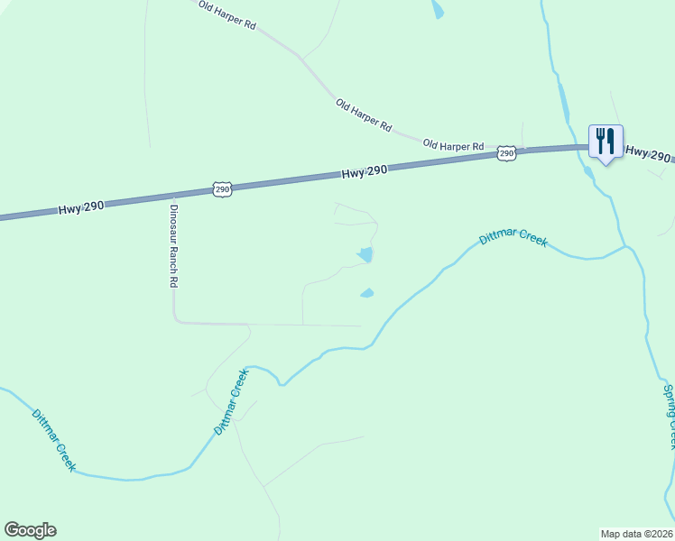 map of restaurants, bars, coffee shops, grocery stores, and more near 157 Dittmar Creek Road in Harper