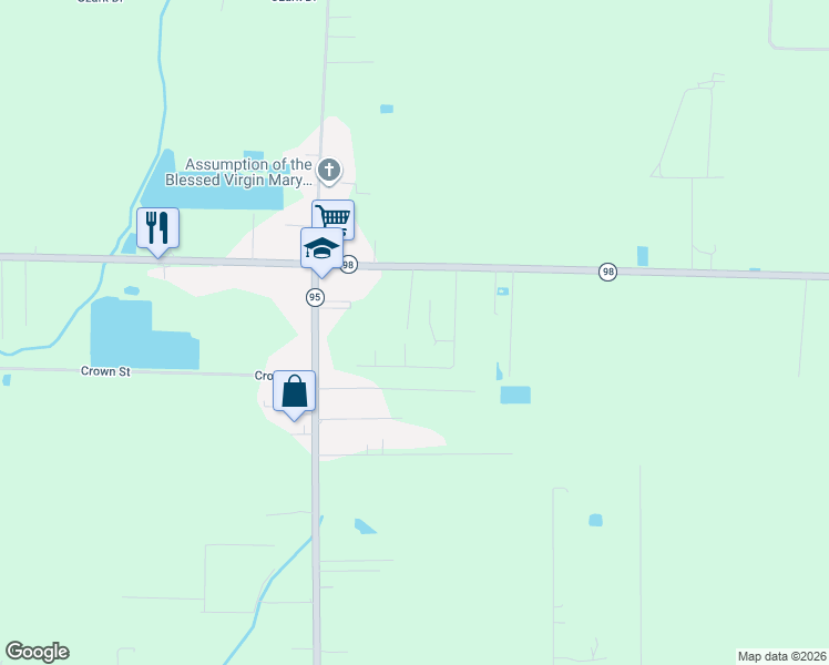 map of restaurants, bars, coffee shops, grocery stores, and more near 143 True Magnolia Lane in Church Point