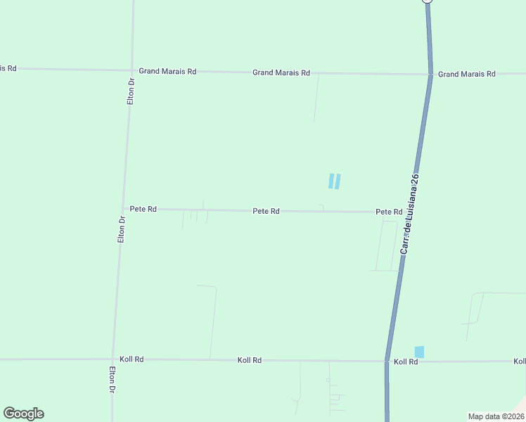 map of restaurants, bars, coffee shops, grocery stores, and more near 4376-4998 Pete Road in Jennings