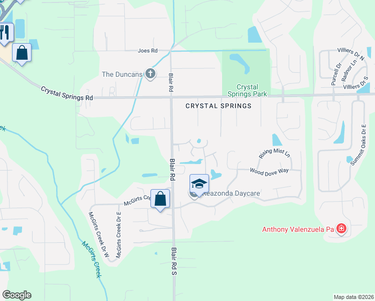 map of restaurants, bars, coffee shops, grocery stores, and more near 921 Birchfield Court in Jacksonville