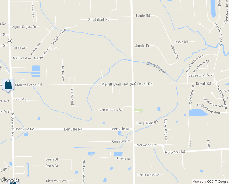 map of restaurants, bars, coffee shops, grocery stores, and more near 41459 Merritt Evans Road in Prairieville