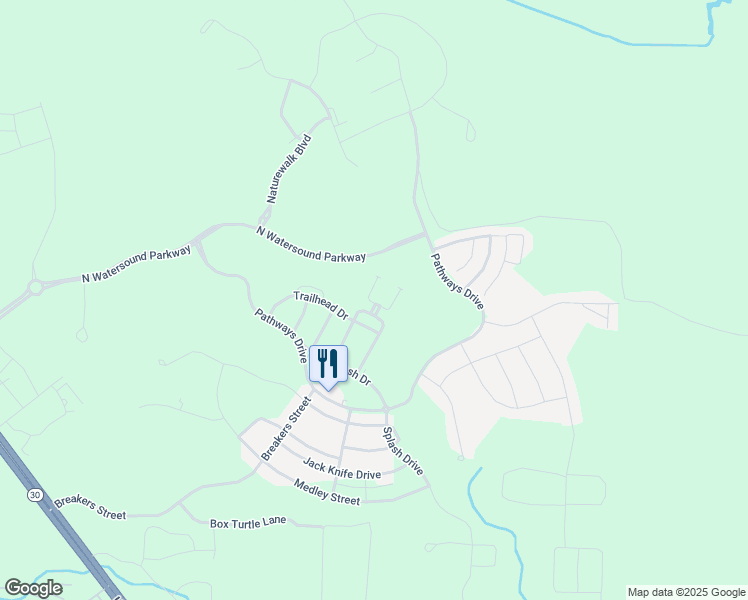 map of restaurants, bars, coffee shops, grocery stores, and more near 161 Sandchase Circle in Rosemary Beach