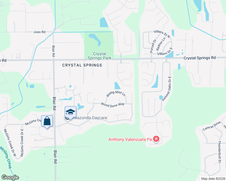 map of restaurants, bars, coffee shops, grocery stores, and more near 10181 Rising Mist Lane in Jacksonville