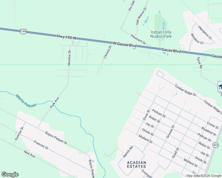 map of restaurants, bars, coffee shops, grocery stores, and more near 34045 Highway 433 in Slidell