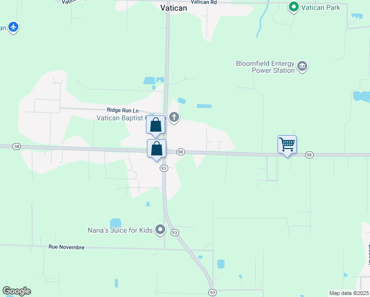 map of restaurants, bars, coffee shops, grocery stores, and more near 3102 West Gloria Switch Road in Carencro