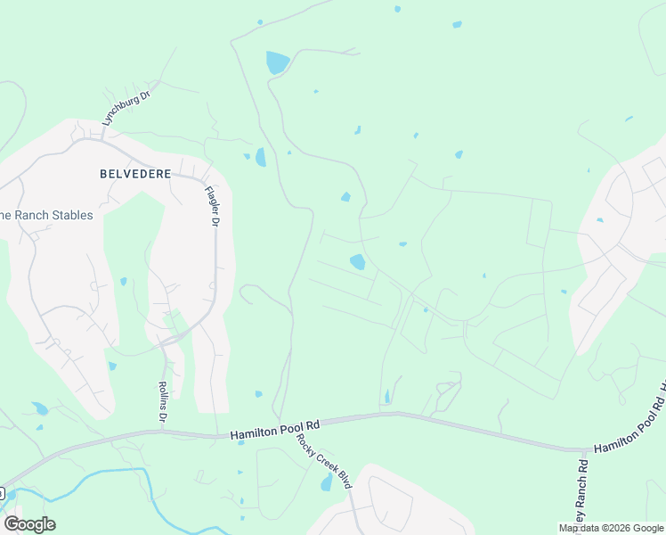 map of restaurants, bars, coffee shops, grocery stores, and more near 17120 Hamilton Pool Road in Austin
