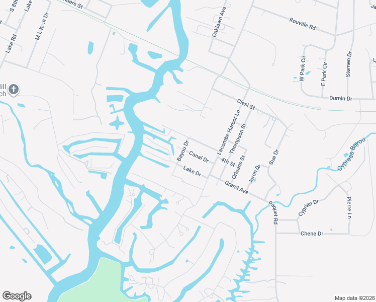 map of restaurants, bars, coffee shops, grocery stores, and more near 28547 Canal Drive in Lacombe