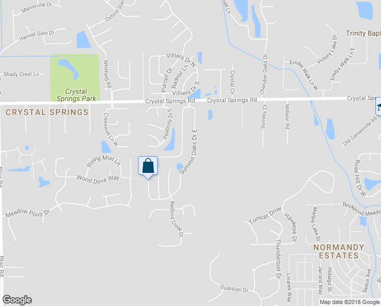 map of restaurants, bars, coffee shops, grocery stores, and more near 1354 Summit Oaks Drive East in Jacksonville