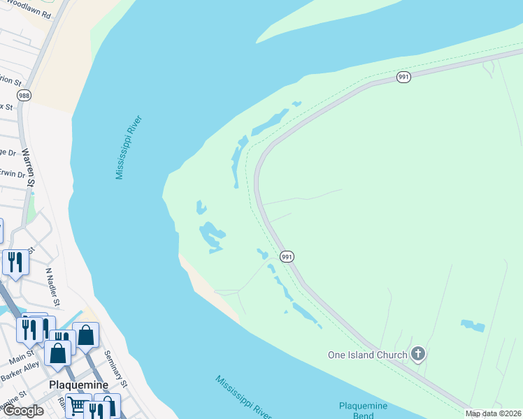 map of restaurants, bars, coffee shops, grocery stores, and more near 1039 River Road in Sunshine