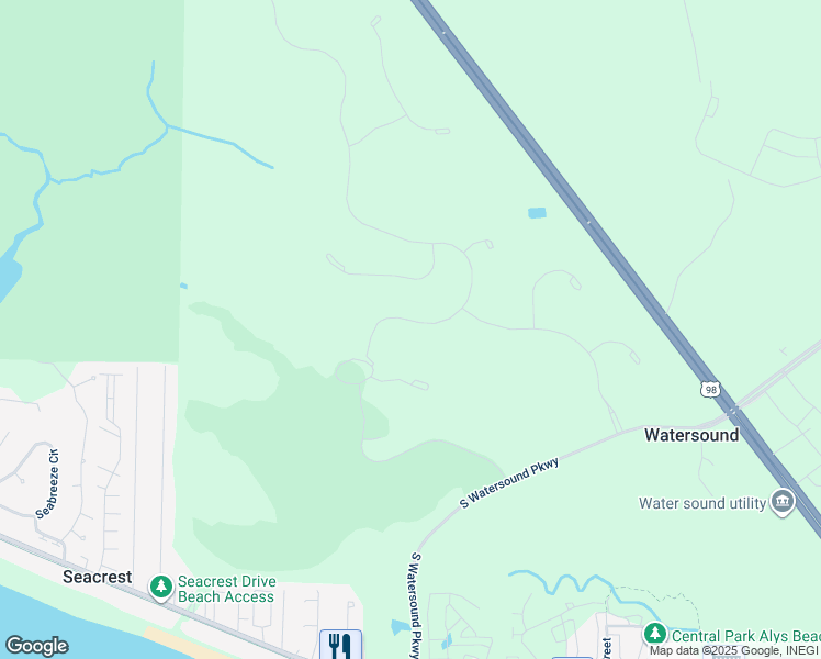 map of restaurants, bars, coffee shops, grocery stores, and more near in Seacrest