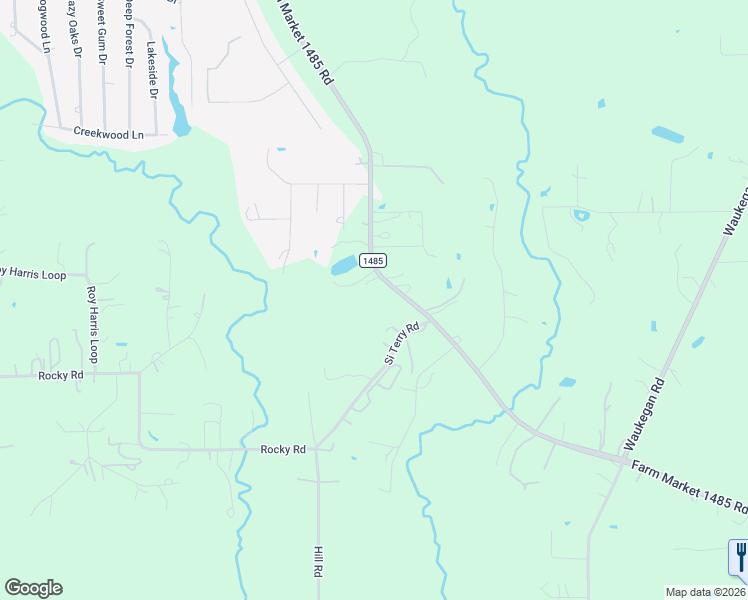 map of restaurants, bars, coffee shops, grocery stores, and more near 10420 Farm to Market 1485 in Conroe