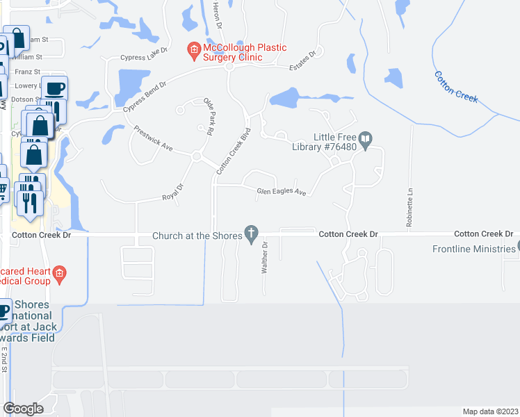 map of restaurants, bars, coffee shops, grocery stores, and more near 601 Willow Point Court in Gulf Shores