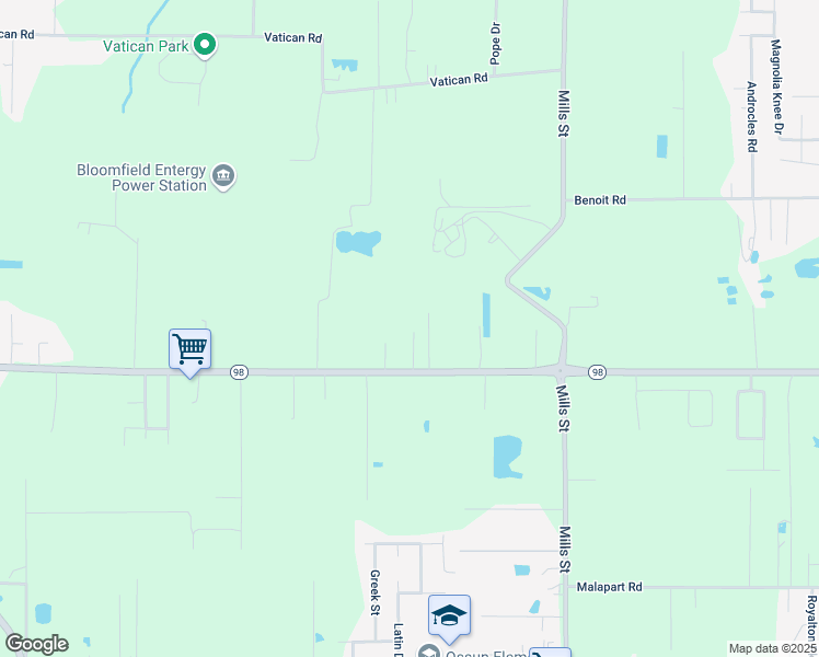 map of restaurants, bars, coffee shops, grocery stores, and more near 2510 West Gloria Switch Road in Carencro
