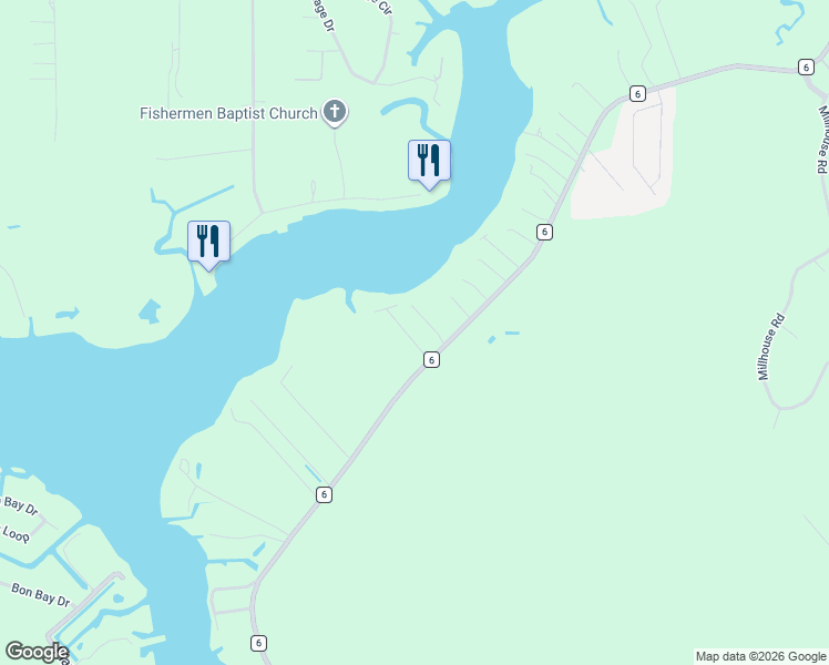 map of restaurants, bars, coffee shops, grocery stores, and more near 5111 County Road 6 in Gulf Shores