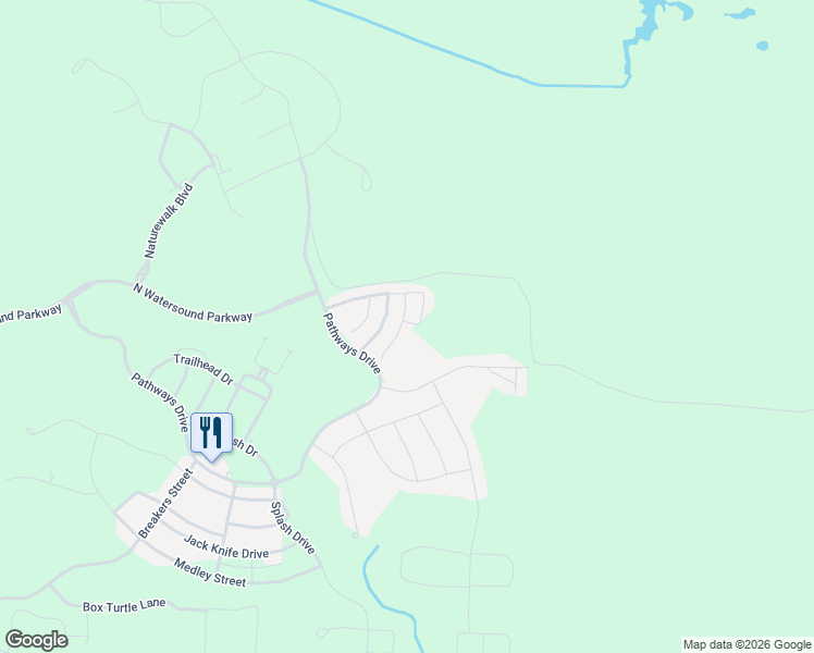 map of restaurants, bars, coffee shops, grocery stores, and more near 103 Conifer Court in Rosemary Beach
