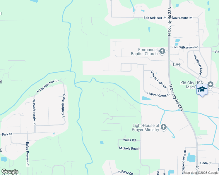 map of restaurants, bars, coffee shops, grocery stores, and more near 7119 Miltondale Road in Macclenny