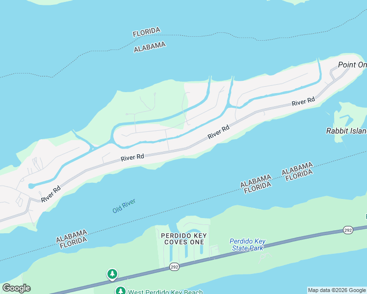 map of restaurants, bars, coffee shops, grocery stores, and more near 32499 River Road in Orange Beach