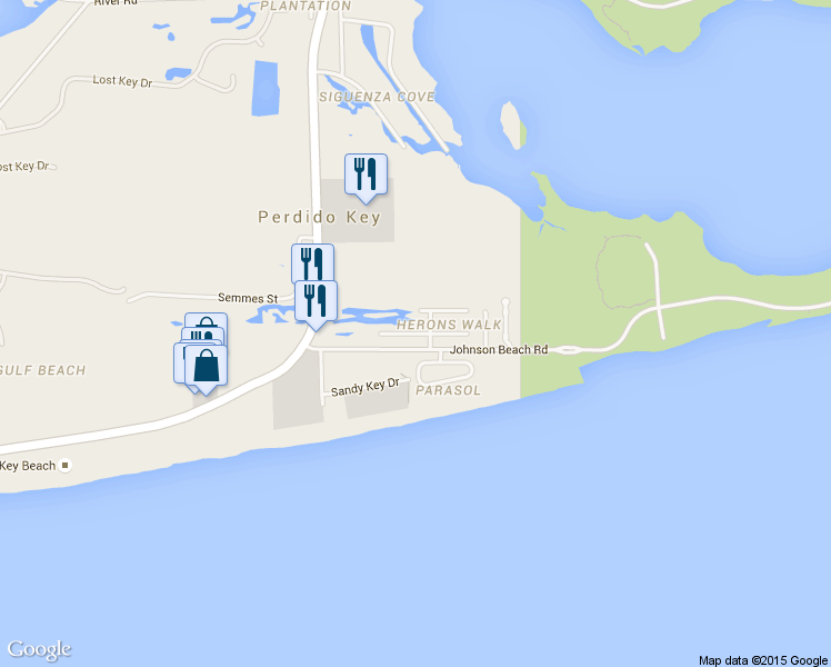 map of restaurants, bars, coffee shops, grocery stores, and more near 828 Sailfish Court in Pensacola