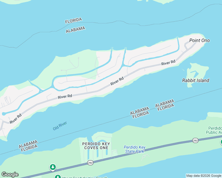 map of restaurants, bars, coffee shops, grocery stores, and more near 32638 River Rd in Orange Beach