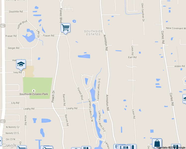 map of restaurants, bars, coffee shops, grocery stores, and more near 2657 R S Bailey Drive in Jacksonville