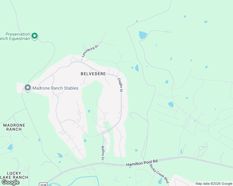 map of restaurants, bars, coffee shops, grocery stores, and more near 17801 Flagler Drive in Austin