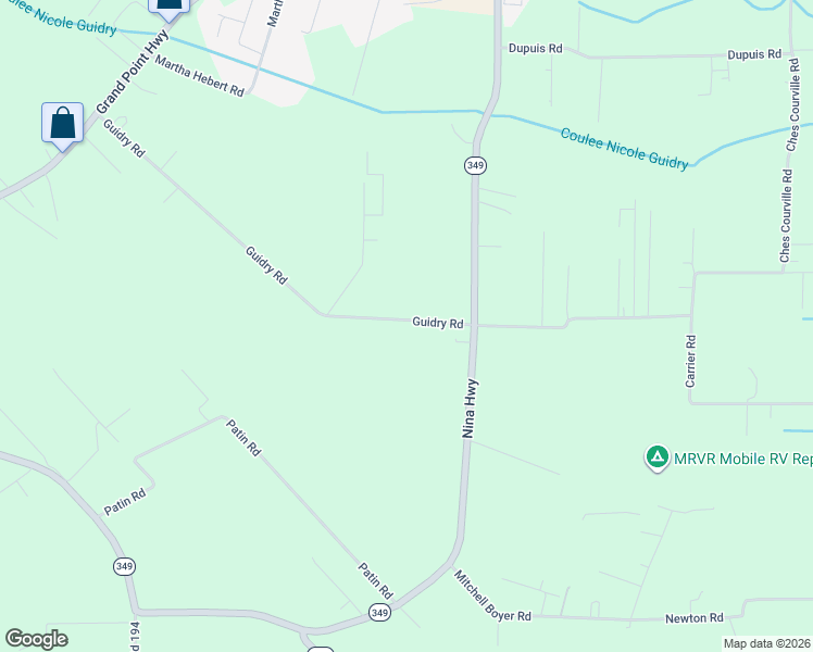 map of restaurants, bars, coffee shops, grocery stores, and more near 1182 Par Road 34 in Breaux Bridge