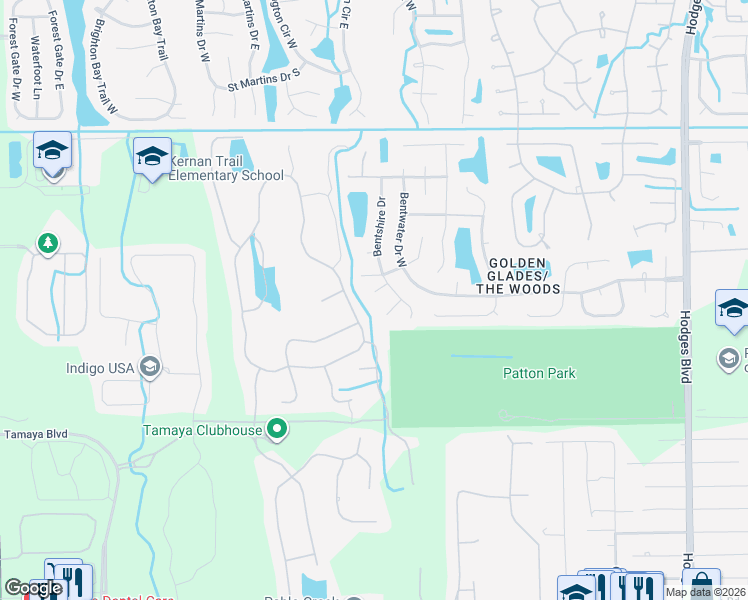 map of restaurants, bars, coffee shops, grocery stores, and more near 12652 Holly Springs Court in Jacksonville