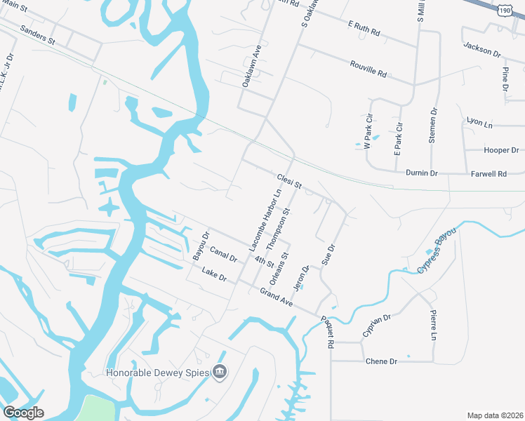 map of restaurants, bars, coffee shops, grocery stores, and more near 59551 Lacombe Harbor Road in Lacombe