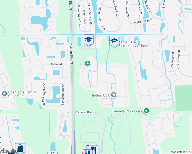 map of restaurants, bars, coffee shops, grocery stores, and more near 2558 Alexia Circle in Jacksonville
