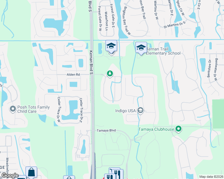 map of restaurants, bars, coffee shops, grocery stores, and more near 2380 Reese Way in Jacksonville