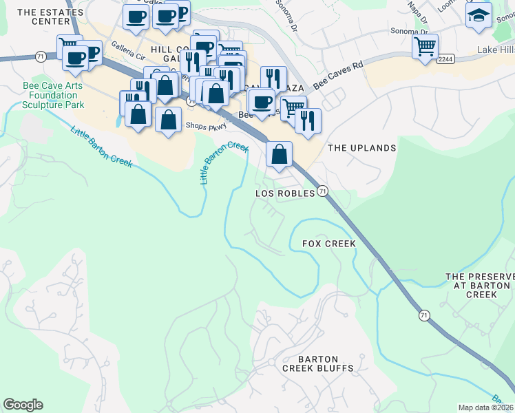 map of restaurants, bars, coffee shops, grocery stores, and more near 4313 Flameleaf Sumac Drive in Austin