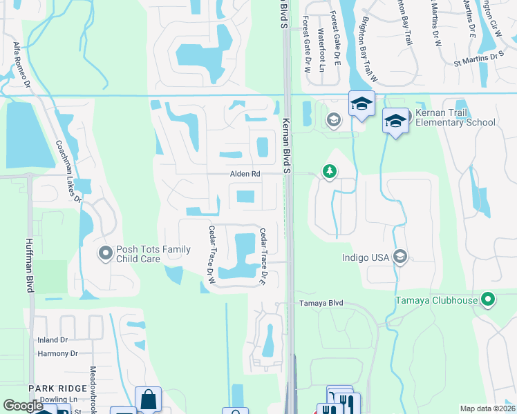 map of restaurants, bars, coffee shops, grocery stores, and more near 12186 Longmont Lane East in Jacksonville