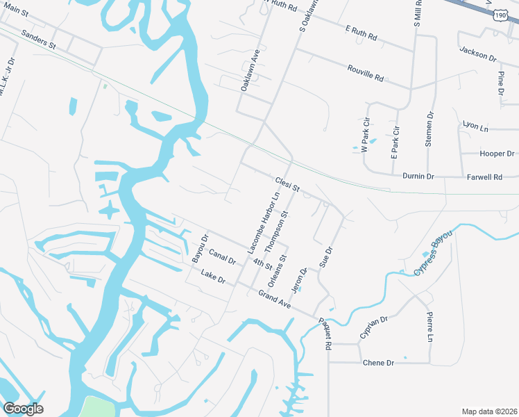 map of restaurants, bars, coffee shops, grocery stores, and more near 59551 Lacombe Harbor Road in Lacombe