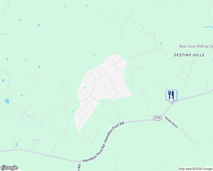 map of restaurants, bars, coffee shops, grocery stores, and more near 16624 Chevalin Street in Austin
