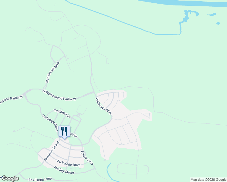 map of restaurants, bars, coffee shops, grocery stores, and more near 149 Windrow Way in Inlet Beach