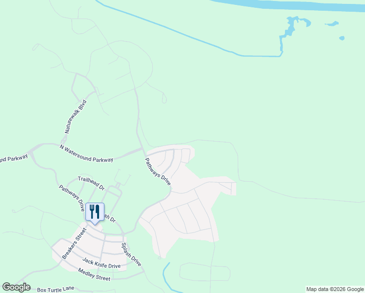 map of restaurants, bars, coffee shops, grocery stores, and more near 103 Conifer Court in Rosemary Beach