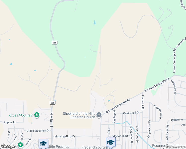 map of restaurants, bars, coffee shops, grocery stores, and more near 36 Scenic Ridge Drive in Fredericksburg