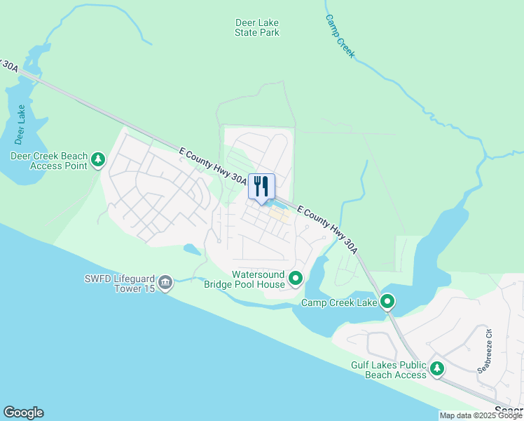 map of restaurants, bars, coffee shops, grocery stores, and more near 39 Pleasant Street in Panama City Beach