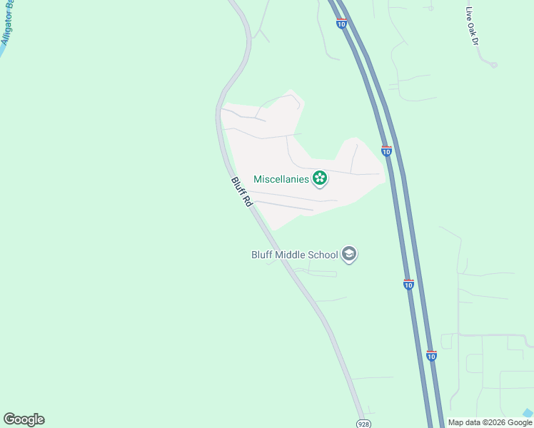 map of restaurants, bars, coffee shops, grocery stores, and more near 16070 Bluff Road in Prairieville