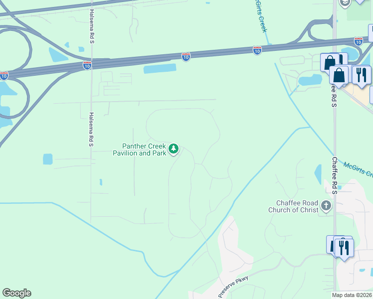 map of restaurants, bars, coffee shops, grocery stores, and more near 11940 Rosetta Road in Jacksonville