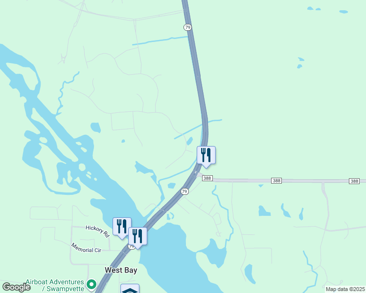 map of restaurants, bars, coffee shops, grocery stores, and more near 9399-9427 Florida 79 in Panama City Beach